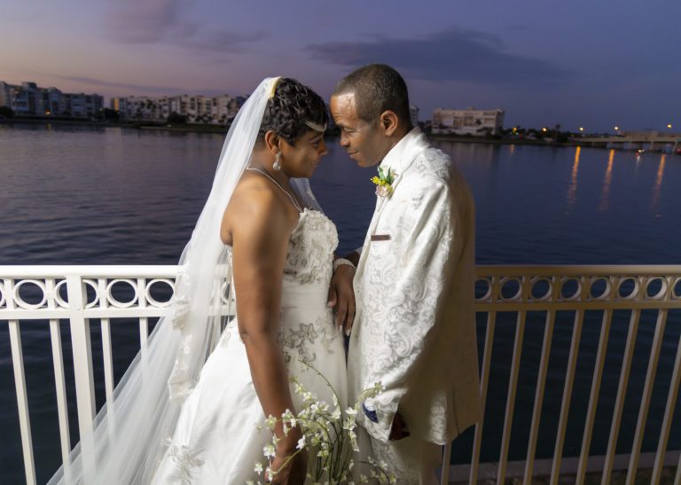 Couple overlooking the water in Tampa Bay